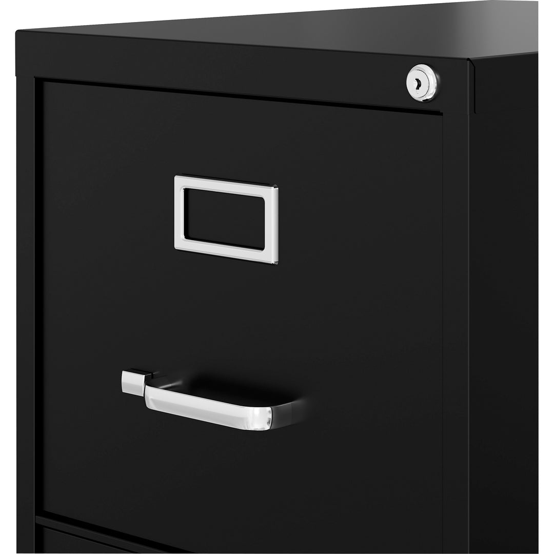 Image of Lorell Vertical File, 22" Deep, 3-Dwr, Letter, 15"x22"x40.2", BK