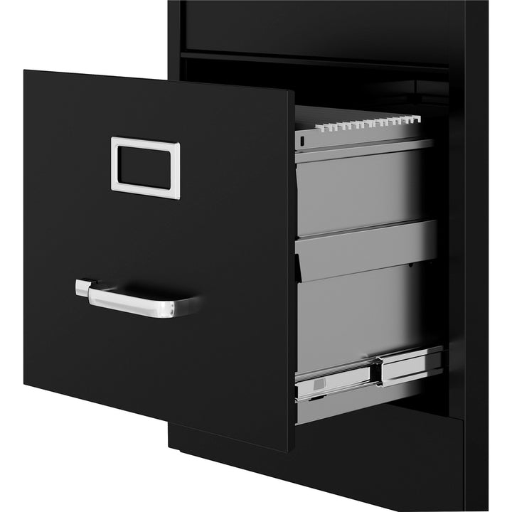 Image of Lorell Vertical File, 22" Deep, 3-Dwr, Letter, 15"x22"x40.2", BK
