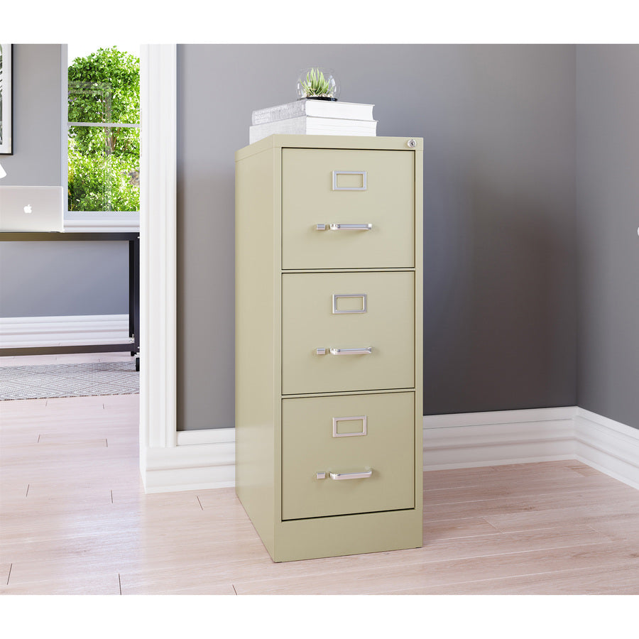 Image of Lorell Vertical File, 22" Deep, Comm, 3-Dwr, 15"x22"x40.2", PY