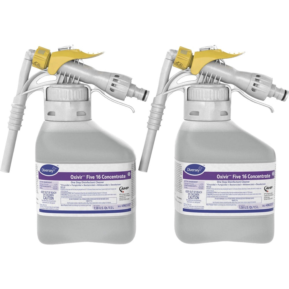 Image of Diversey Disinfectant Cleaner, Five 16, RTD, 1.5 Liter, 2/BX, Clear