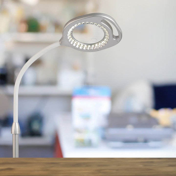 Image of OttLite® Lamp,Floor/Table,LED,240 Lumens,w/Mag,39-1/2"-54-3/4"H,SR