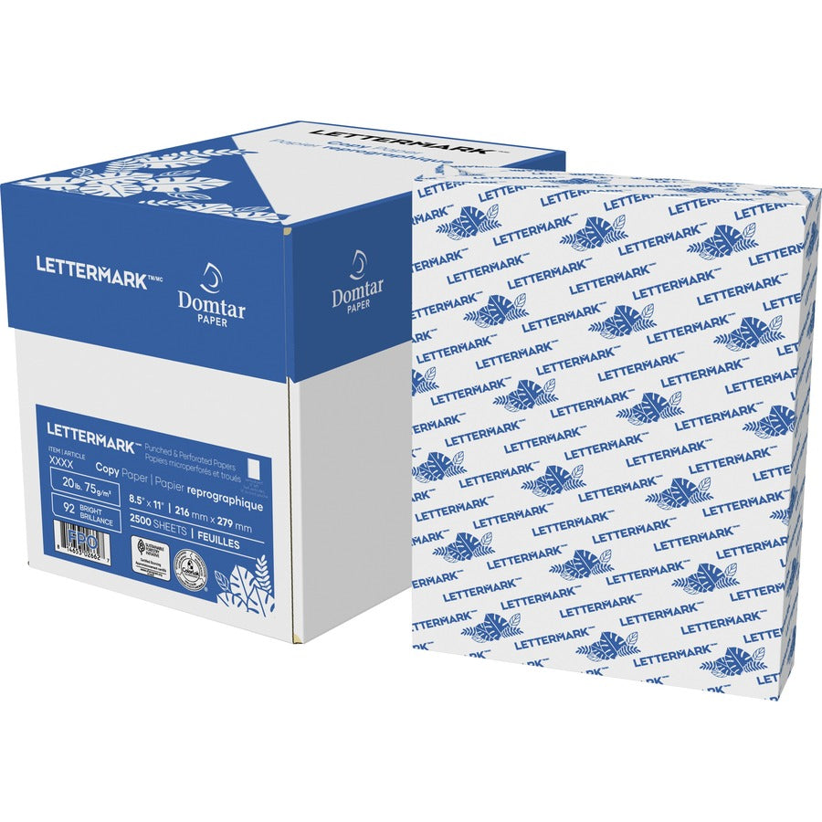 Image of Domtar Paper,3-2/3",Perf,20 lb,92 Bright,8-1/2"x11",500/RM,5/CT,WE