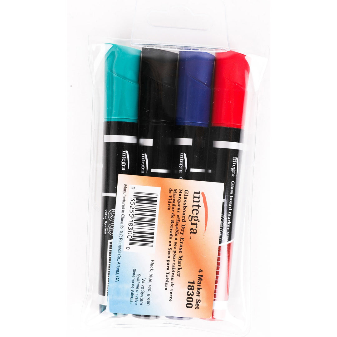 Image of Integra 18300 Dry-Erase Markers, Erasable, Assorted Ink, 4 / Pack