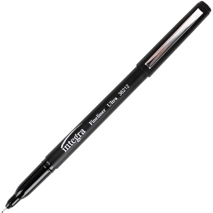 Image of Integra 36212 Fineliner Ultra Fine Permanent Markers, Black Ink, 12 / Pack
