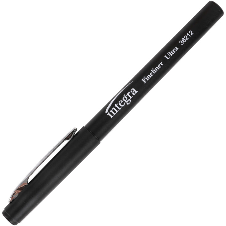 Image of Integra 36212 Fineliner Ultra Fine Permanent Markers, Black Ink, 12 / Pack