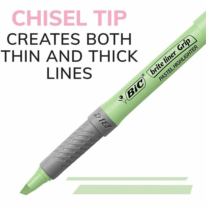 Image of BIC GBLD11AST Brite Liner Grip Highlighters, Assorted