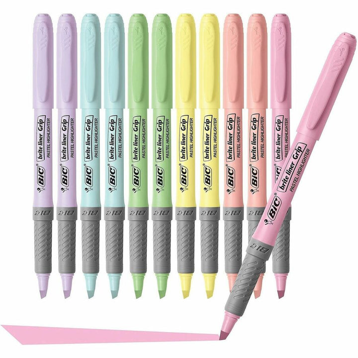 Image of BIC GBLD11AST Brite Liner Grip Highlighters, Assorted