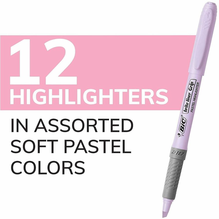 Image of BIC GBLD11AST Brite Liner Grip Highlighters, Assorted