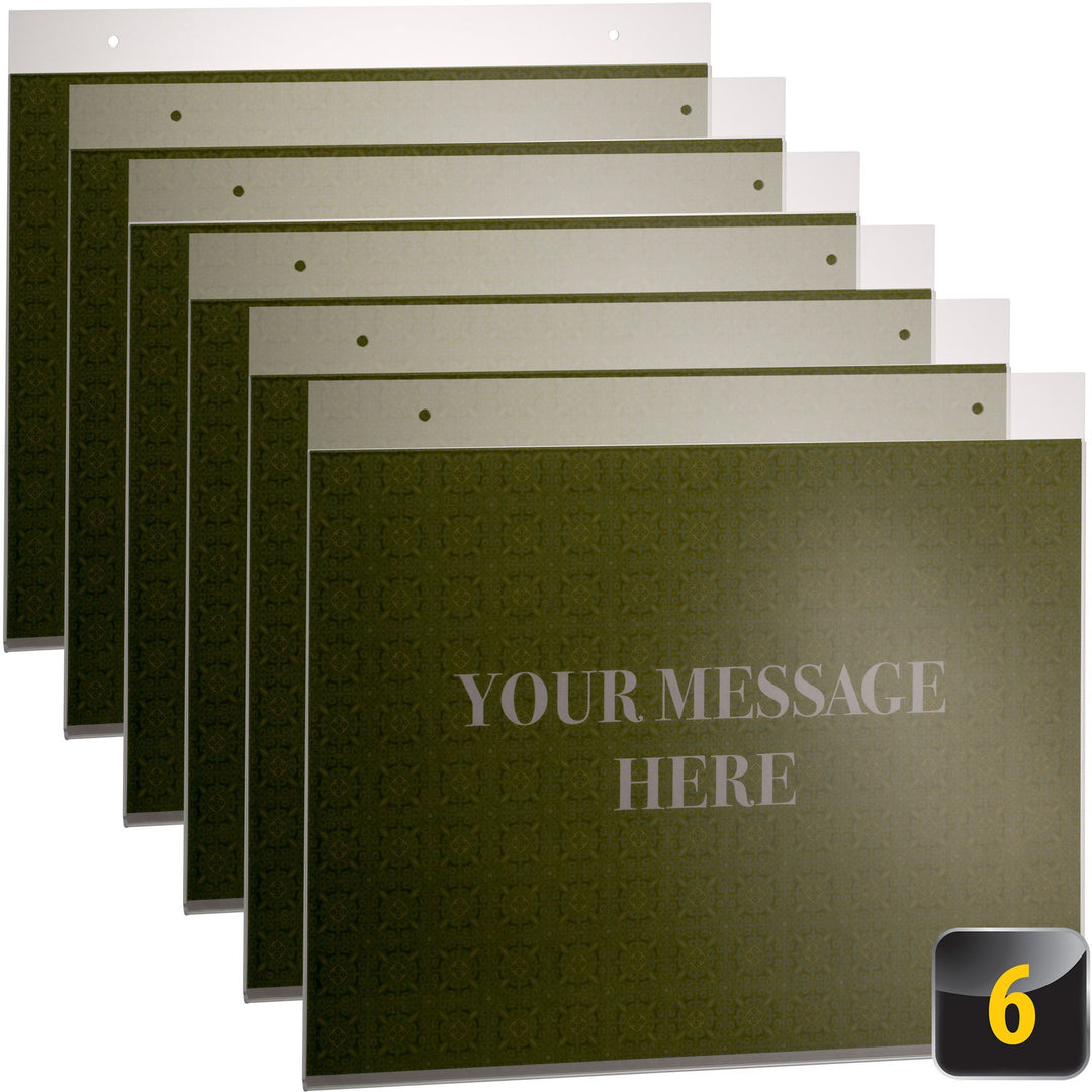 Image of Officemate Sign Holder, Horizontal, 11"Wx8-1/2"H, 6/BX, Clear