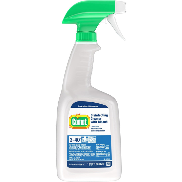 Image of Comet 75350 Disinfecting Cleaner Spray, Ready-To-Use, 32 fl oz (1 quart), Fresh Scent, Heavy Duty, Non-abrasive, Multi Spray Bottle, 1 Bottle