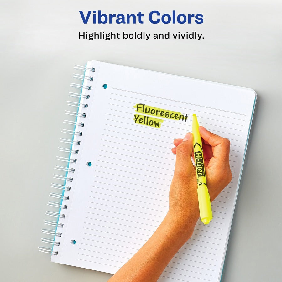Image of Avery® Highlighters, Pen Style, Chisel Point, 200/CT, FLYW Ink