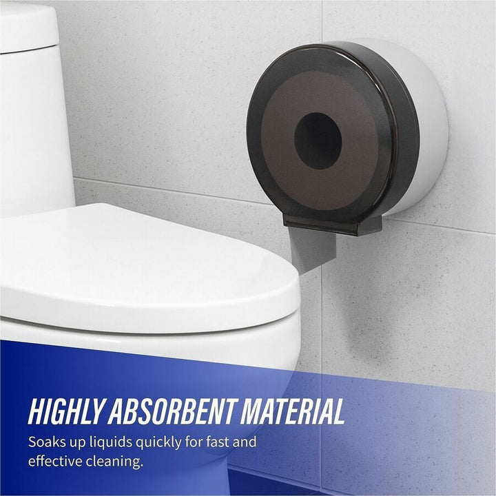 Image of Genuine Joe Bath Tissue Roll,Jumbo,2-Ply,3.3"x1000',8.88"Dia,12/CT, WE