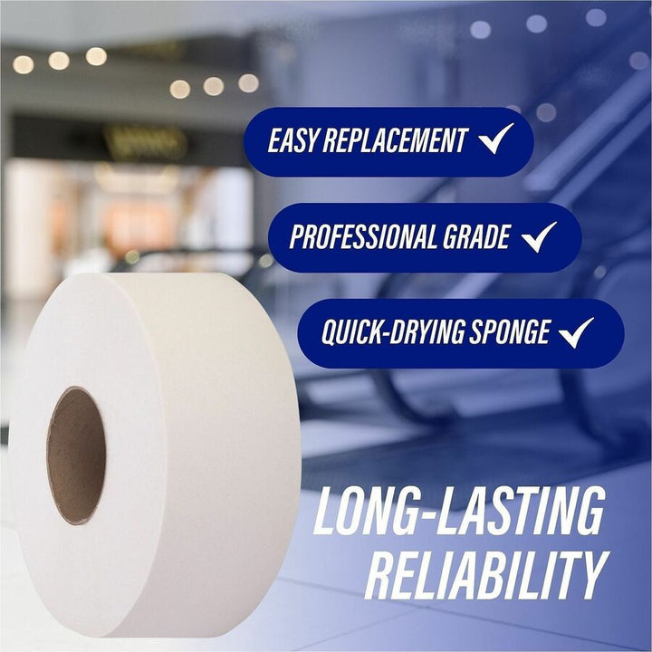 Image of Genuine Joe Bath Tissue Roll,Jumbo,2-Ply,3.3"x1000',8.88"Dia,12/CT, WE