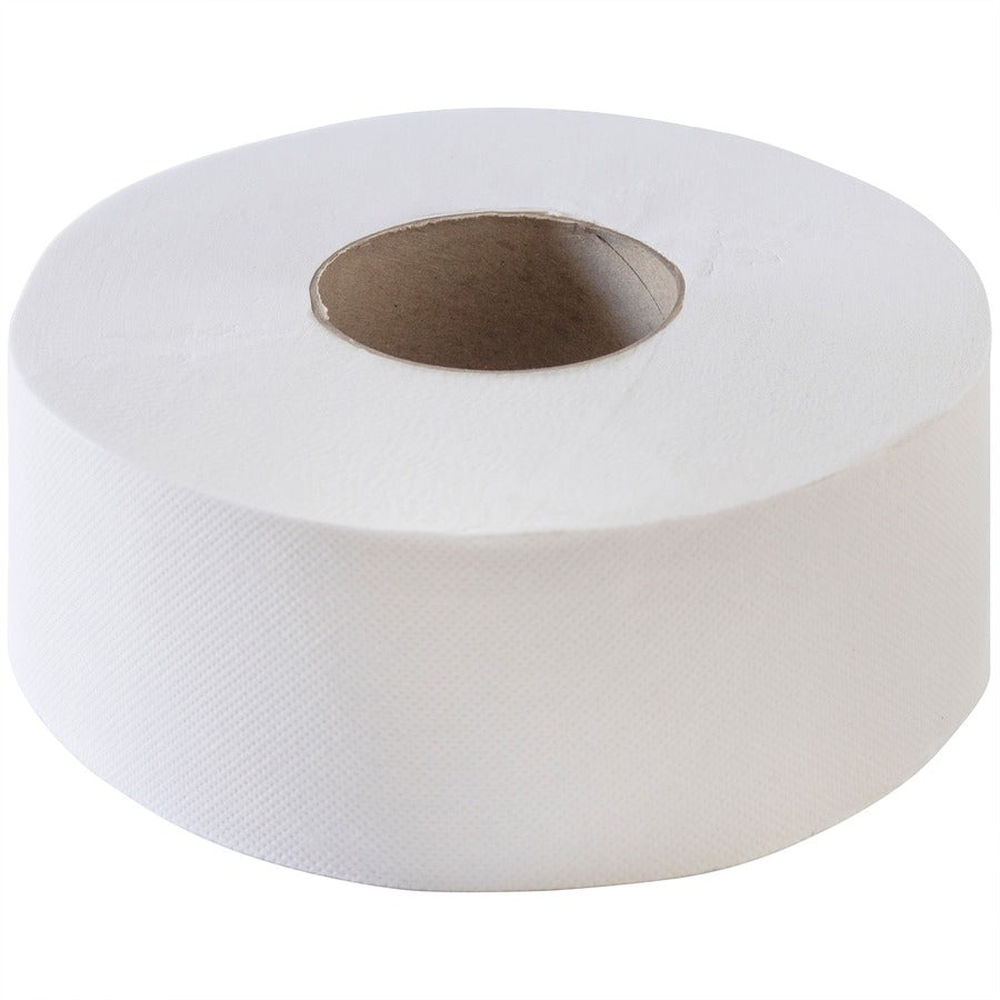 Image of Genuine Joe Bath Tissue Roll,Jumbo,2-Ply,3.3"x500',8.88"Dia,12/CT, WE