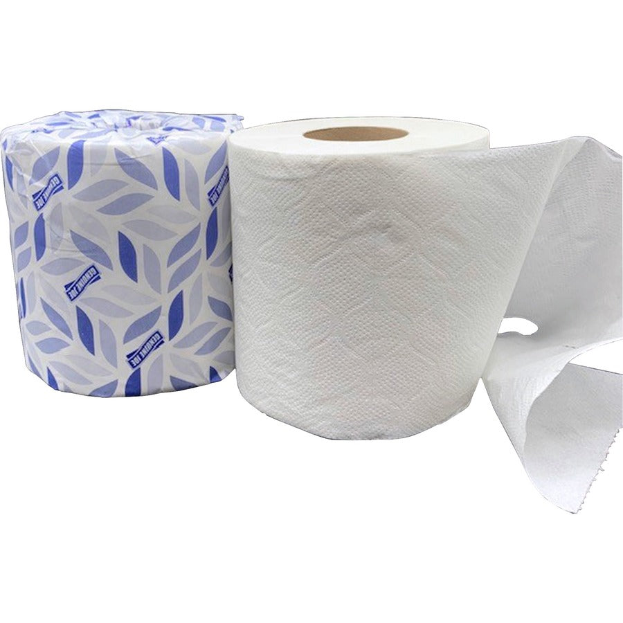 Image of Genuine Joe Bathroom Tissue, 2-Ply, 400Shts/RL, 4"x3-3/4", 24/CT, WE