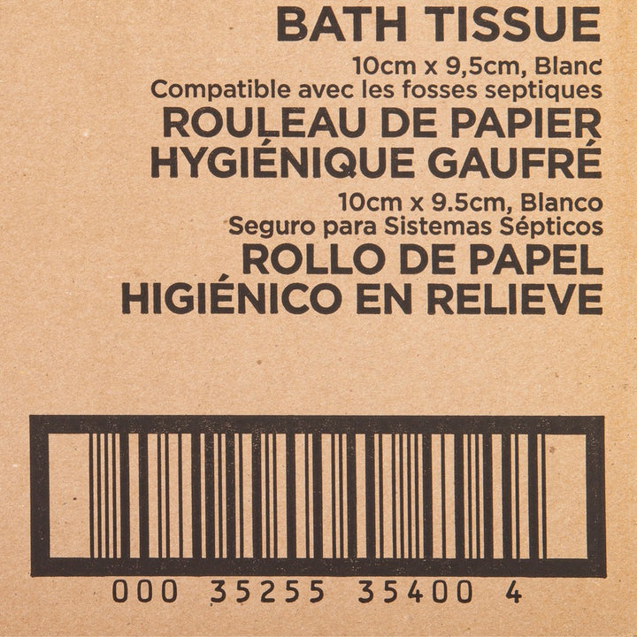 Image of Genuine Joe Bathroom Tissue, 2-Ply, 400Shts/RL, 4"x3-3/4", 24/CT, WE