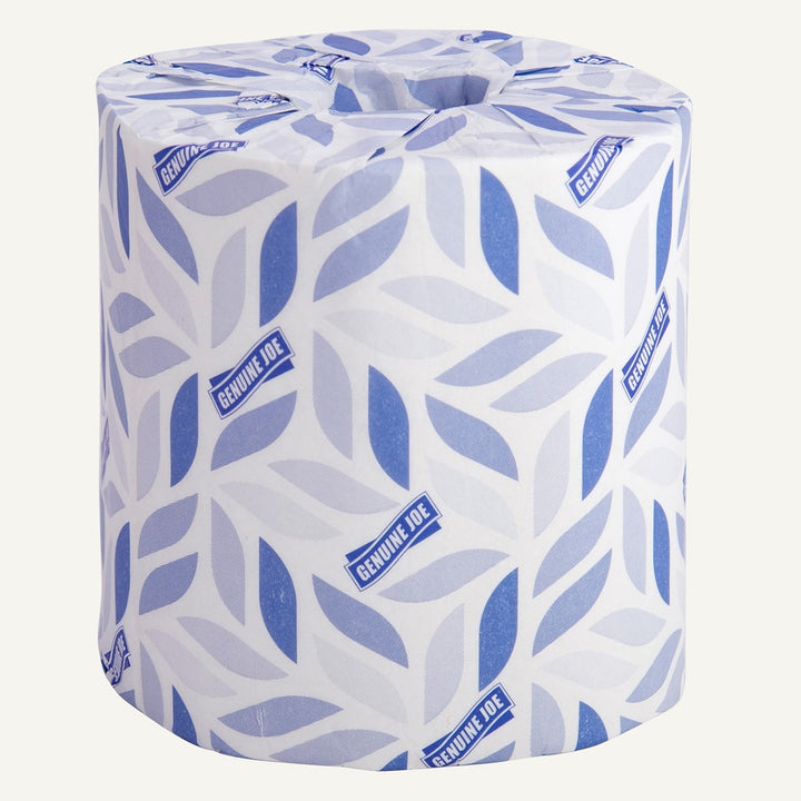 Image of Genuine Joe Bathroom Tissue, 2-Ply, 500Shts/RL,4-1/2"x3-3/4",96/CT,White