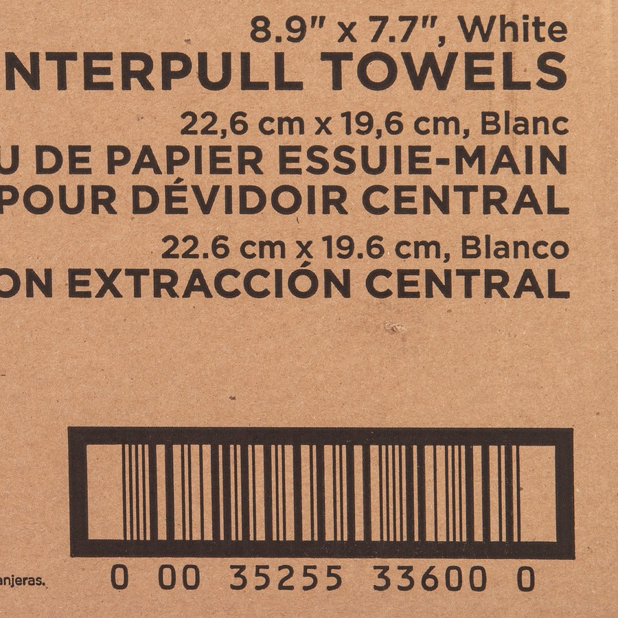 Image of Genuine Joe Centerpull Towel Rolls,7.65"x8.9",600Sht/RL,6RL/CT,White
