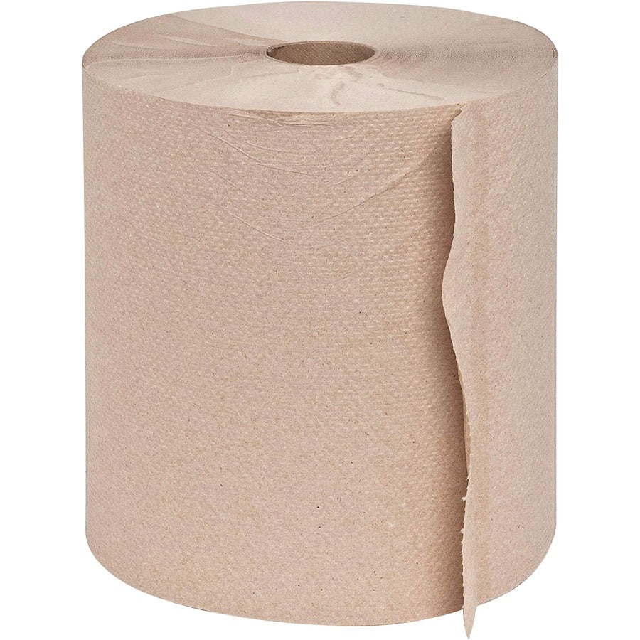 Image of Genuine Joe Hardwound Roll Towels,2"Core,7/7/8"x600',12RL/CT,Natural