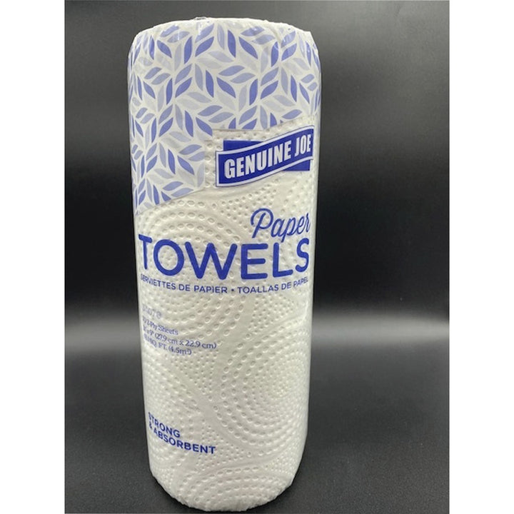 Image of Genuine Joe Towel Roll,Paper,2-Ply,70Shts/RL,9"x11",15/CT,Brown
