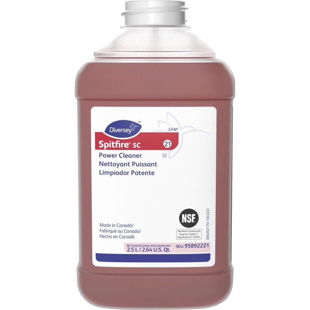 Image of Diversey Cleaner,J-Fill,No Rinse,Pine Scent,Kosher,5L,2/CT,Red