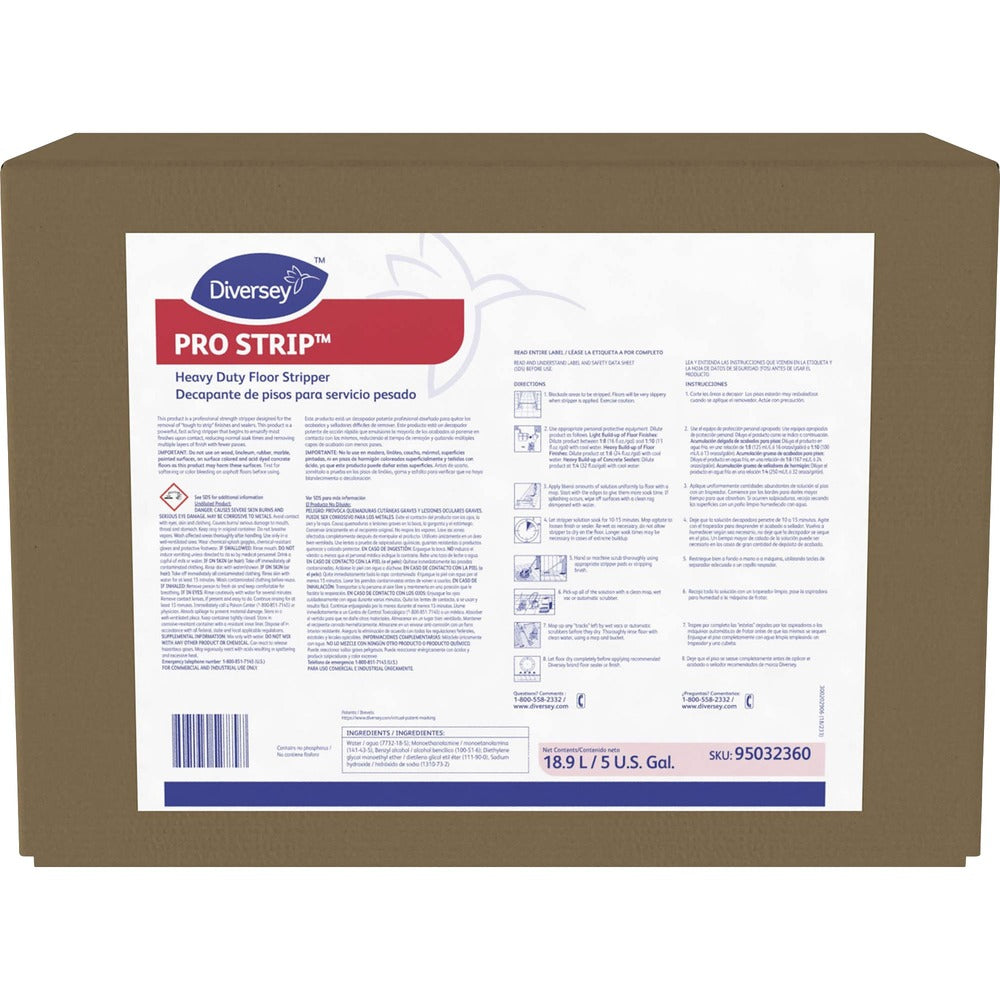 Image of Diversey Floor Stripper,Hvy-dty,Cherry Almond,Envirobox,5 Gal,Straw