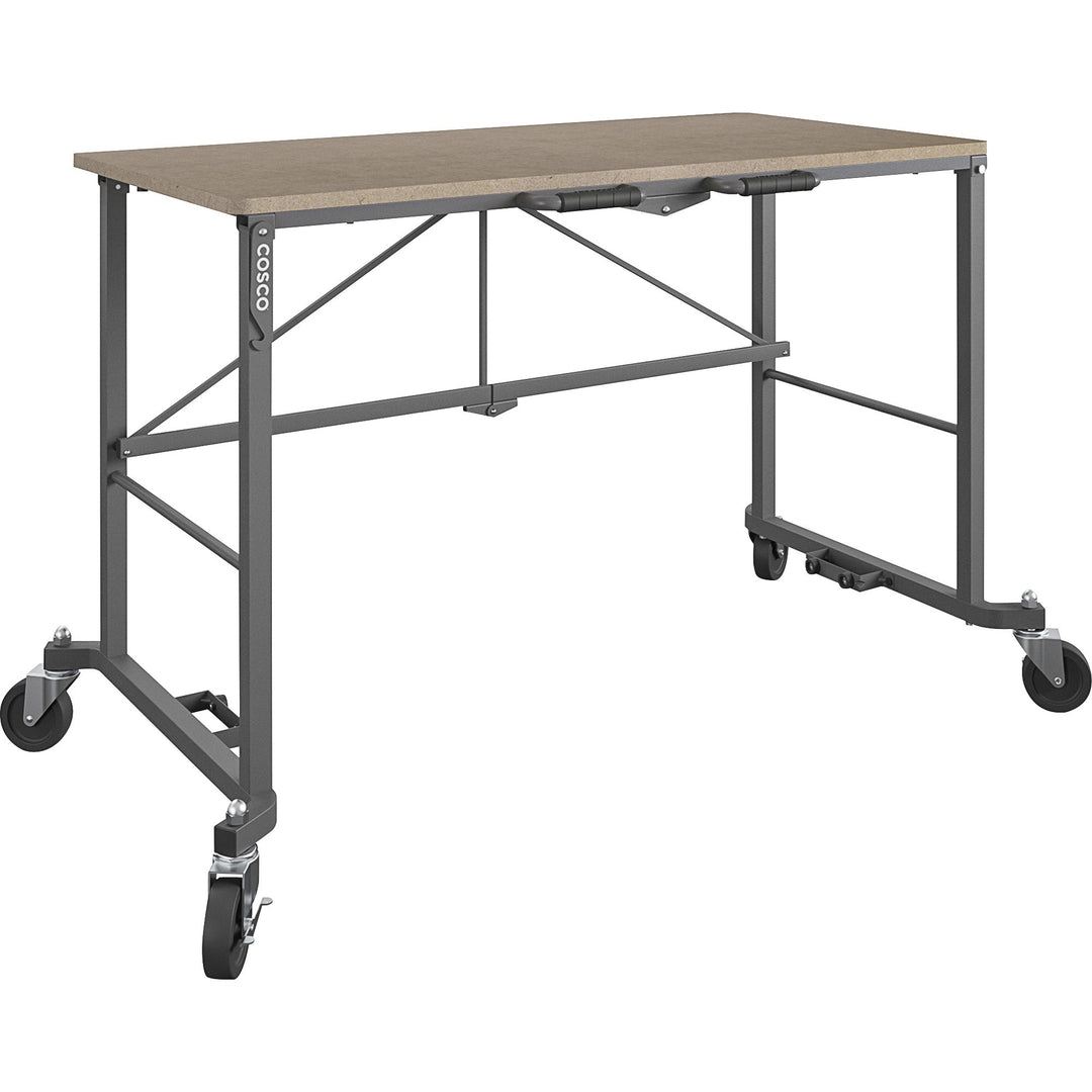 Image of Cosco Home And Office Products Desk, Smartfold, Portable, 51-2/5"Wx26-2/5"Dx34"H, Multi