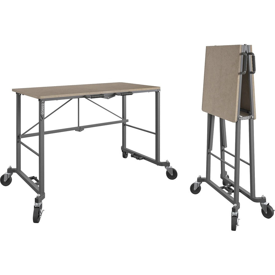 Image of Cosco Home And Office Products Desk, Smartfold, Portable, 51-2/5"Wx26-2/5"Dx34"H, Multi