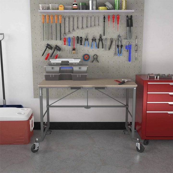 Image of Cosco Home And Office Products Desk, Smartfold, Portable, 51-2/5"Wx26-2/5"Dx34"H, Multi