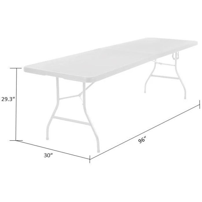Image of Cosco Home And Office Products Table, Folding, 30"Wx96"Dx29-1/4"H, White