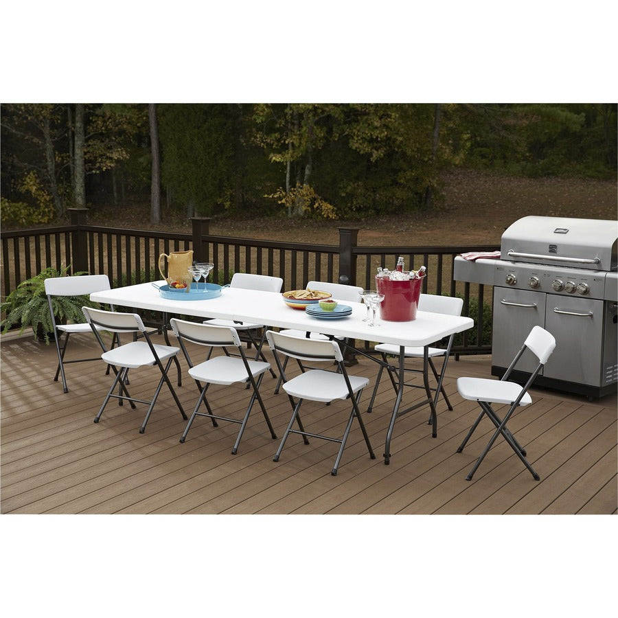 Image of Cosco Home And Office Products Table, Folding, 30"Wx96"Dx29-1/4"H, White