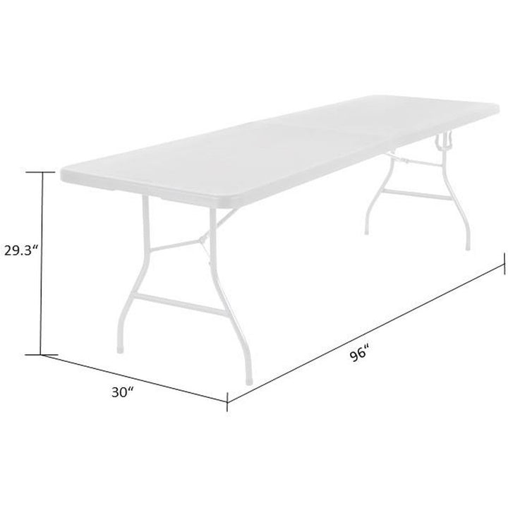 Image of Cosco Home And Office Products Table, Folding, 30"Wx96"Dx29-1/4"H, White