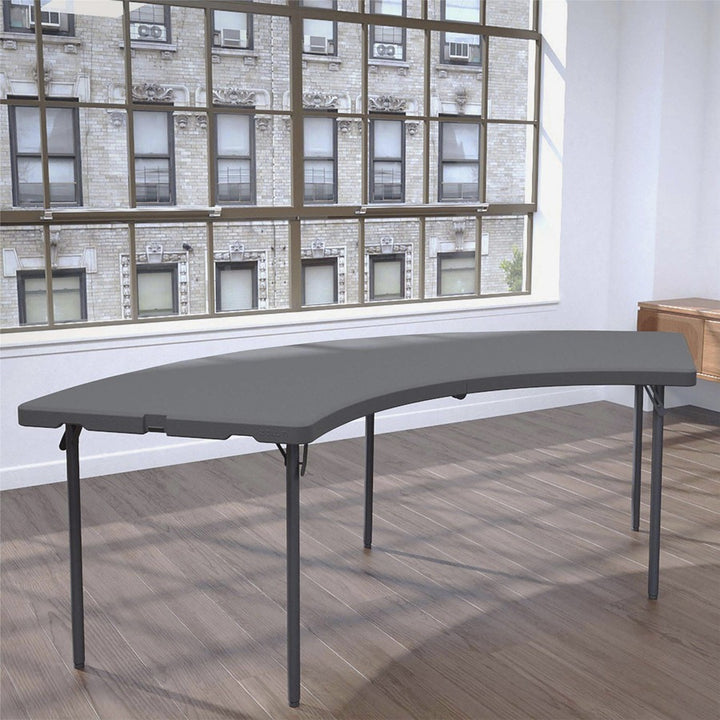 Image of Cosco Home And Office Products Table, Folding, Moon, 30"Wx96"Lx29-3/16"H, Gray
