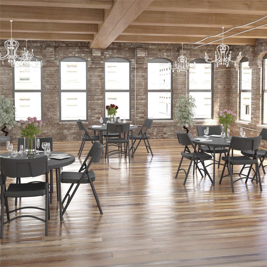 Image of Cosco Home And Office Products Table, Folding, Round, 48"Wx48"Lx29-3/10"H, Gray