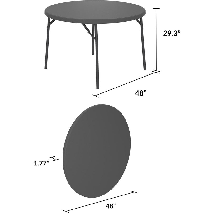 Image of Cosco Home And Office Products Table, Folding, Round, 48"Wx48"Lx29-3/10"H, Gray