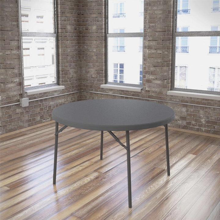 Image of Cosco Home And Office Products Table, Folding, Round, 48"Wx48"Lx29-3/10"H, Gray