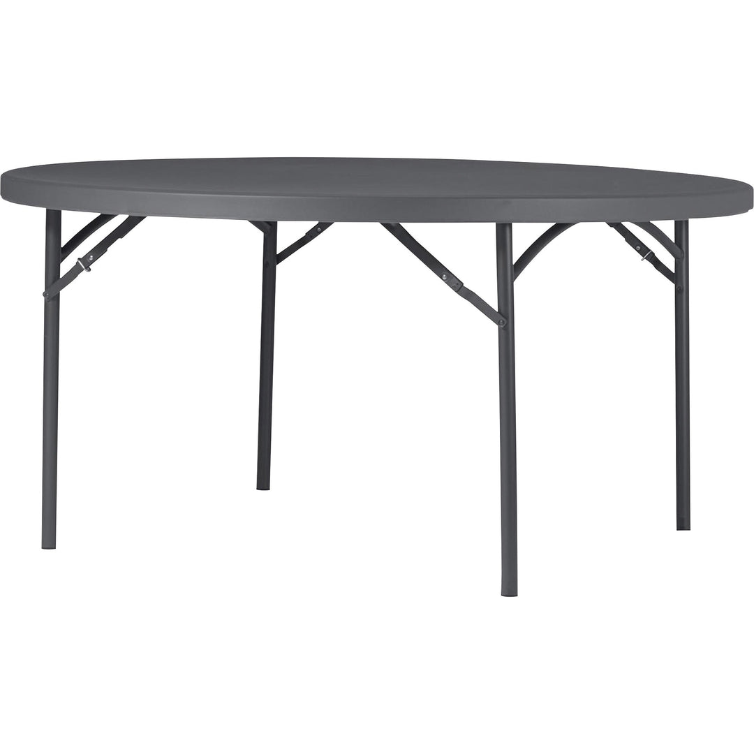 Image of Cosco Home And Office Products Table, Folding, Round, 60"Wx60"Lx29-3/10"H, Gray