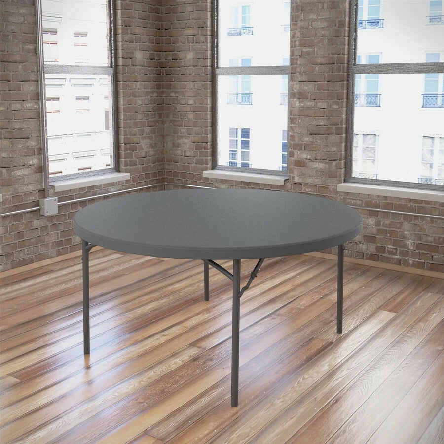 Image of Cosco Home And Office Products Table, Folding, Round, 60"Wx60"Lx29-3/10"H, Gray