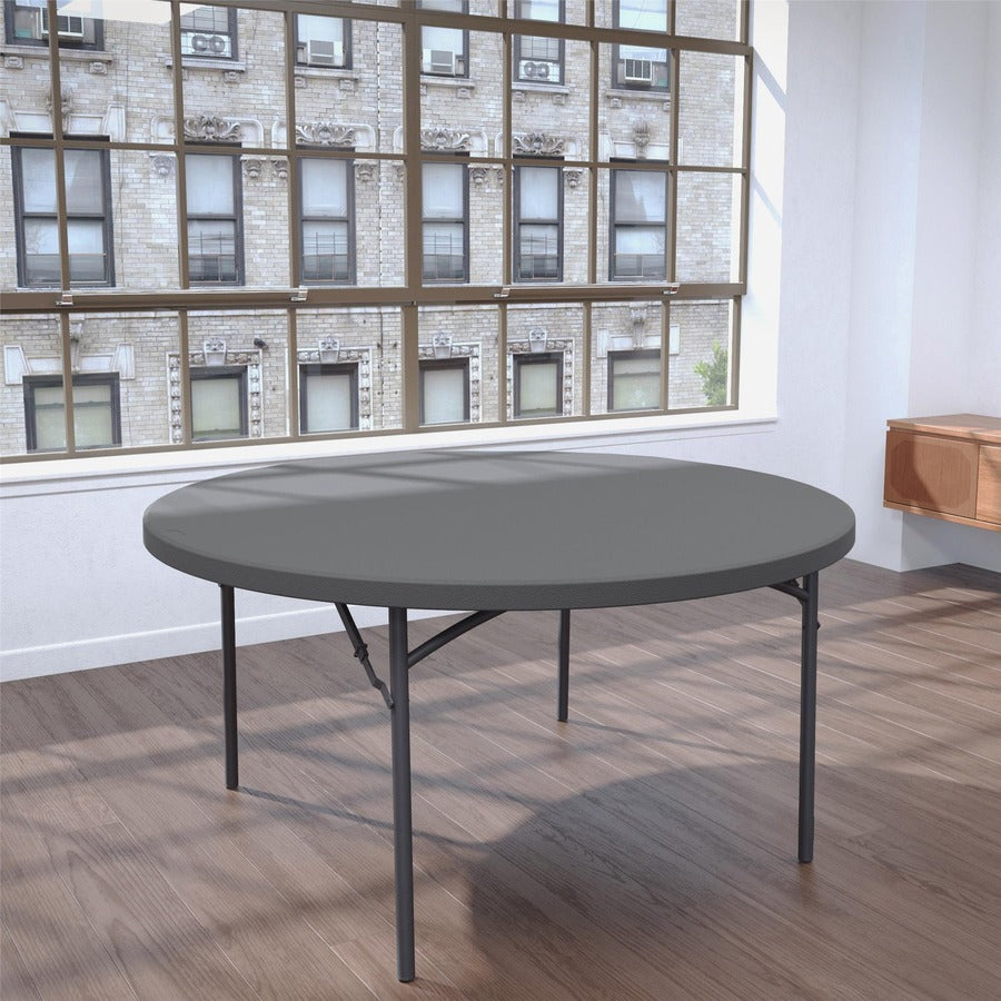 Image of Cosco Home And Office Products Table, Folding, Round, 60"Wx60"Lx29-3/10"H, Gray