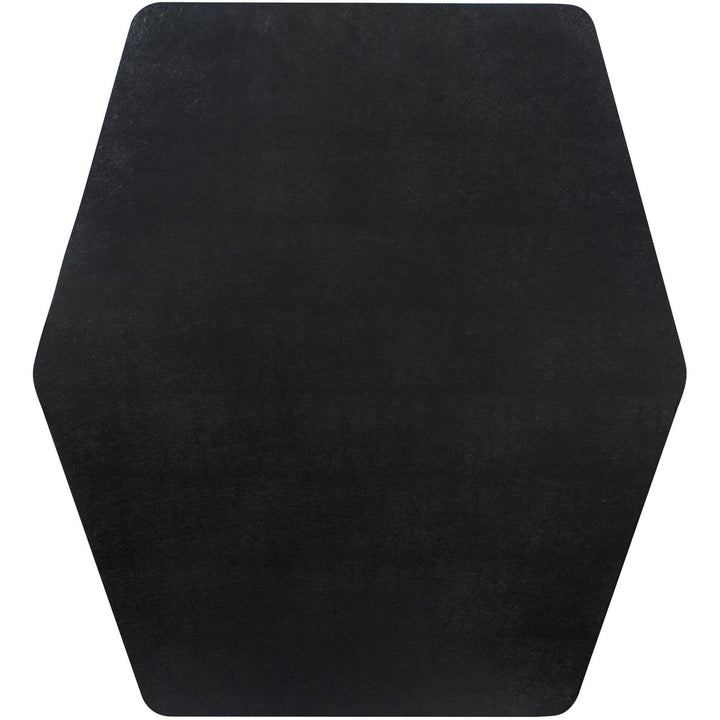 Image of ES Robbins® Chair Mat, Medium Pile, Hexagon, 42"Wx46"L, Black