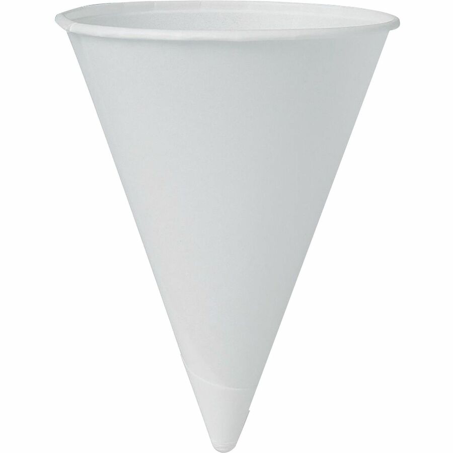 Image of SOLO® Cone Cups, Paper, 4oz, 200/PK, White