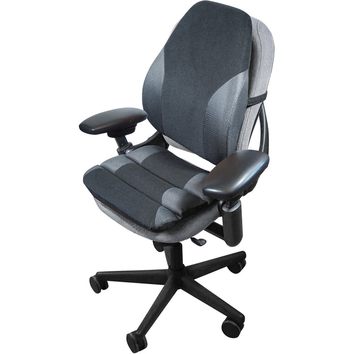 Image of Kantek Seat Cushion, Memory Foam, 1-3/4"Wx15"Lx18-1/2"H, Black/Gray