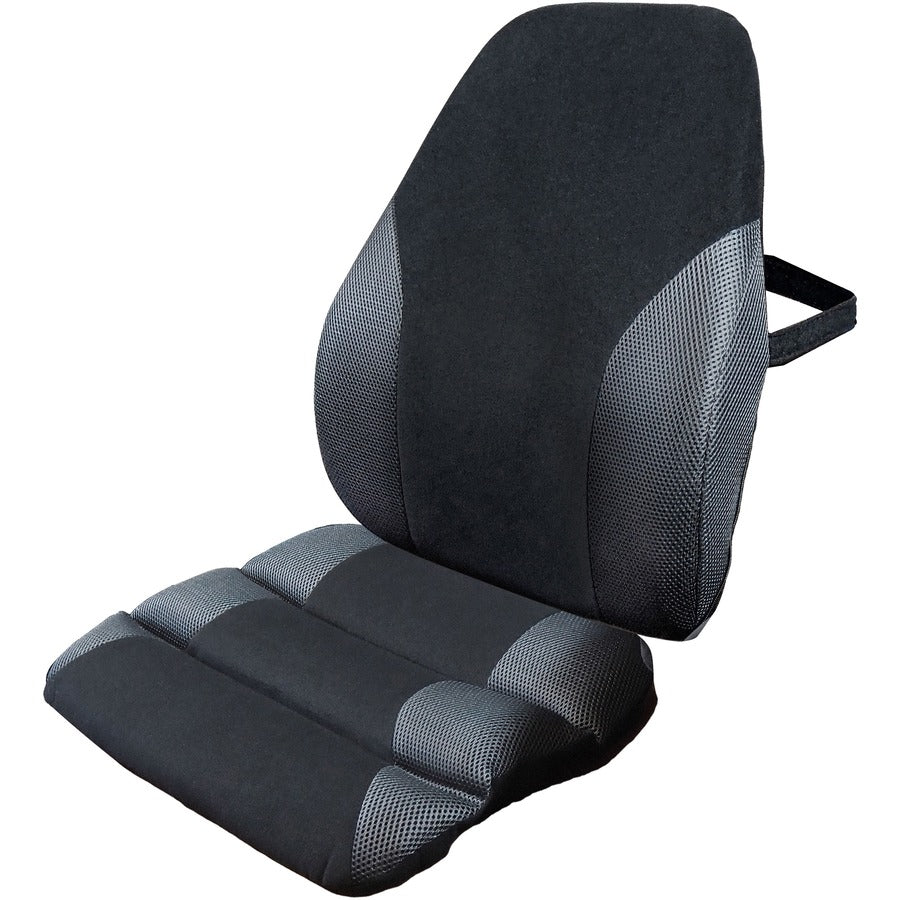 Image of Kantek Seat Cushion, Memory Foam, 1-3/4"Wx15"Lx18-1/2"H, Black/Gray