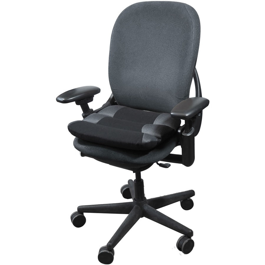 Image of Kantek Seat Cushion, Memory Foam, 1-3/4"Wx15"Lx18-1/2"H, Black/Gray