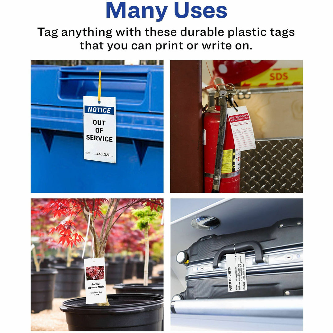 Image of Avery® Safety Tags,50 lb Strength, 5-1/2"x2-13/14",60/PK,WE
