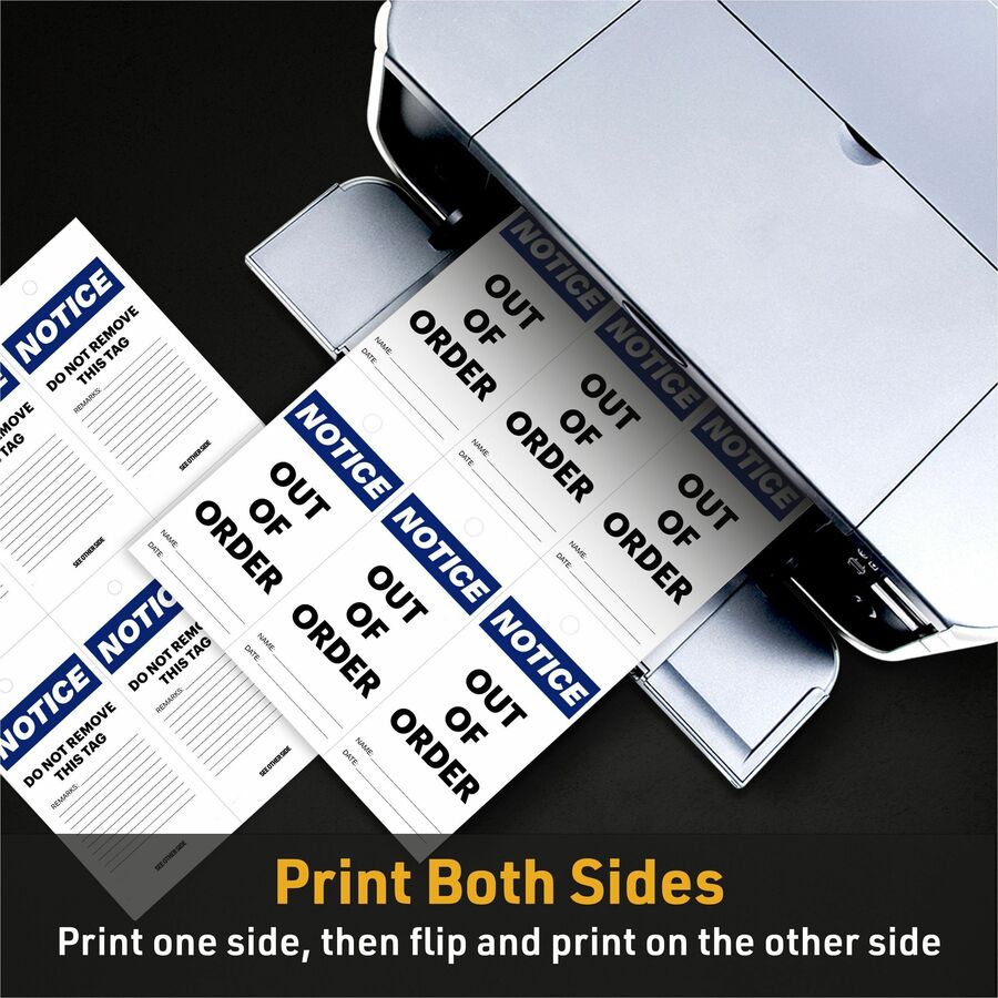 Image of Avery® Safety Tags,50 lb Strength, 5-1/2"x2-13/14",60/PK,WE