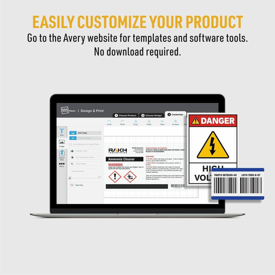 Image of Avery® Safety Tags,50 lb Strength, 5-1/2"x2-13/14",60/PK,WE