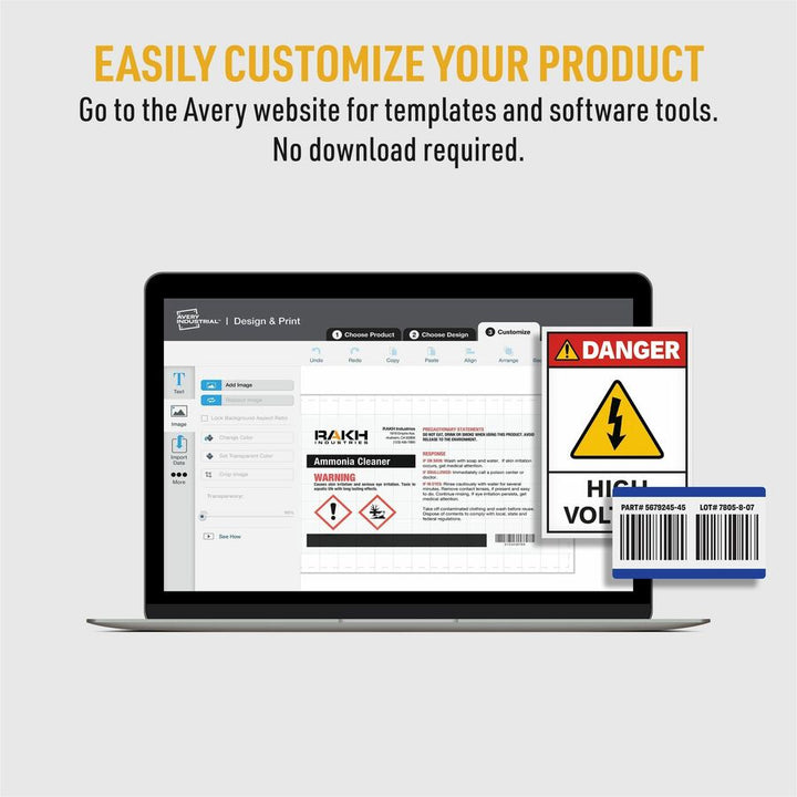 Image of Avery® Safety Tags,50 lb Strength, 5-1/2"x2-13/14",60/PK,WE