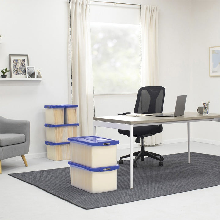 Image of Fellowes® File Box,Stackable,TAA Compl,14-1/5"x20"x10-5/8",CL/BE