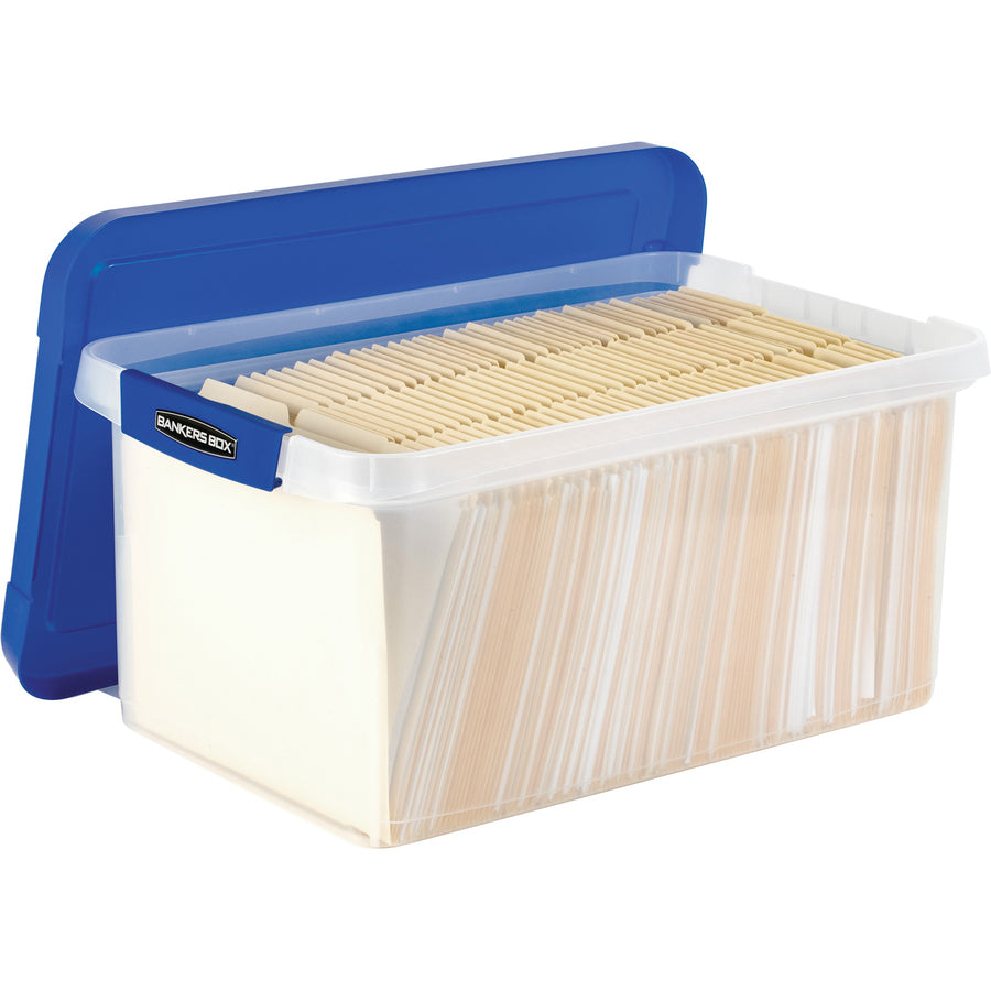 Image of Fellowes® File Box,Stackable,TAA Compl,14-1/5"x20"x10-5/8",CL/BE